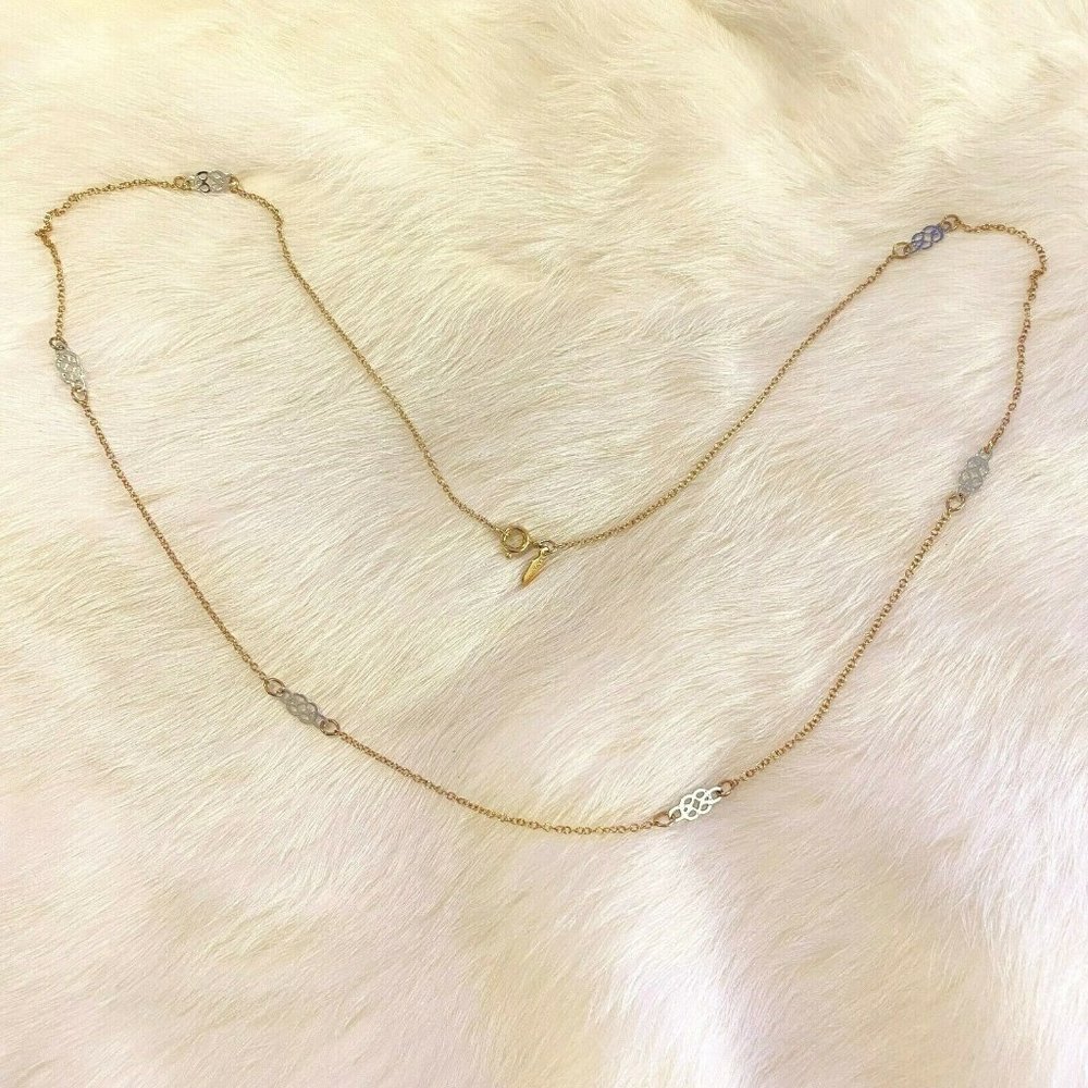 Vintage Sarah Coventry Dainty Necklace Chain Satellite Signed Minimalist 6777